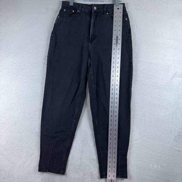 Divided By H&M Mom Jeans High Rise Womens Size 8 Black Five Design Pockets - Picture 7 of 12